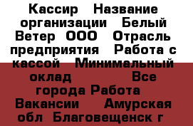 Кассир › Название организации ­ Белый Ветер, ООО › Отрасль предприятия ­ Работа с кассой › Минимальный оклад ­ 26 000 - Все города Работа » Вакансии   . Амурская обл.,Благовещенск г.